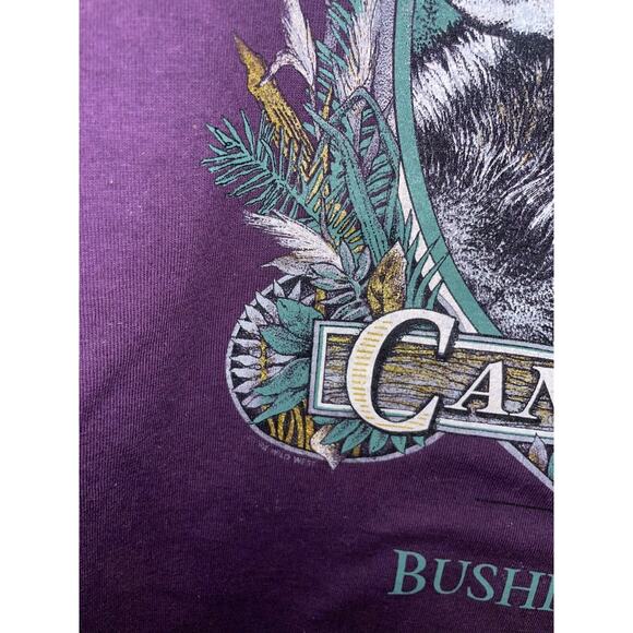 Vintage Wolf Shirt Bushkill Falls Animal American Wilderness Tee 90s VTG 2XL - Picture 6 of 12